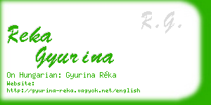 reka gyurina business card