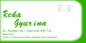 reka gyurina business card
